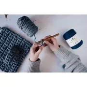 Bobina de cordón 4mm algodón reciclado para macramé DMC Eco Vita 12 - Negrox55m