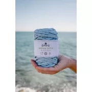 Bobina de cordón 4mm algodón reciclado para macramé DMC Eco Vita 12 Azul Ciel x55m