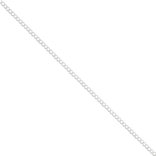 Cadena eslabón brazalete aplanadas 1.2 mm de Plata 925 x50cm