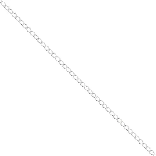 Cadena eslabón brazalete 1.3 mm de Plata 925 x50cm