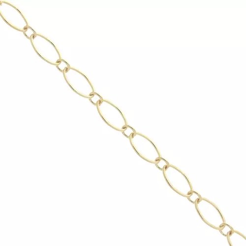 Cadena eslabón alternnada (1x1) 4 mm Gold filled x50cm