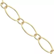 Cadena eslabón alternnada (1x1) 4 mm Gold filled x50cm