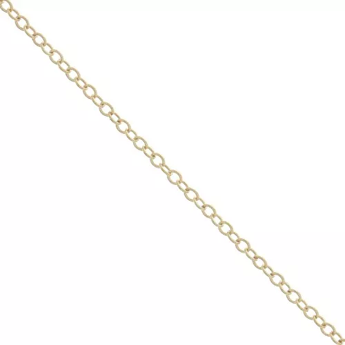 Cadena Forçat redonda eslabón a rayas 1.9 mm de Gold Filled x50 cm