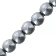 Cuentas redondas nacaradas 3 mm Grey x100