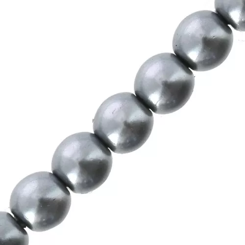 Cuentas redondas nacaradas 3 mm Grey x100