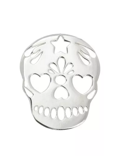 Colgante cabeza de muerte mejicana 18x15 mm en de Plata 925 x1