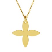 Dije flor 15.5 mm en de Plata 925 Dorado oro fino x1