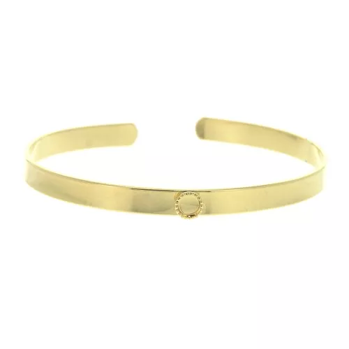 Pulsera engastado 5x170 mm para cabuchón redondo fondo plano 4 mm Dorado con orox1