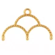 Cymbal -Terminal para tejido de cuentas Delica 11/0 22.8 mm Skaloti III Dorado oro fino x1