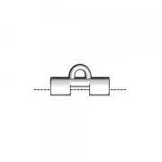 Cymbal Terminal para tejido de cuentas Tila Beads 15x8mm Soros II de Plateado enve