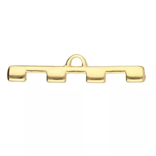 Cymbal - Terminal para tejido de cuentas Tila Beads 35x7.5 mm Soros IV Dorado oro fino x1