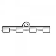 Cymbal -Terminal para tejido de cuentas Tila Beads 35x7.5 mm Soros IV Envej.x1