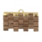 Cymbal -Terminal para tejido de cuentas Tila Beads 35x7.5 mm Soros IV Envej.x1