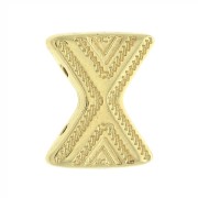 Cymbal - Terminal para cuentas Chevron Beads 11x9.5 mm Sostis Dorado oro fino x1