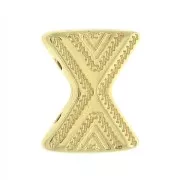 Cymbal - Terminal para cuentas Chevron Beads 11x9.5 mm Sostis Dorado oro fino x1