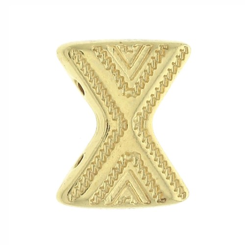 Cymbal - Terminal para cuentas Chevron Beads 11x9.5 mm Sostis Dorado oro fino x1