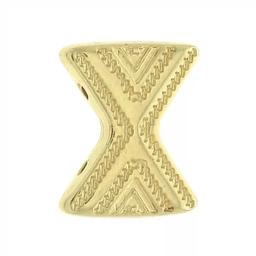 Cymbal - Terminal para cuentas Chevron Beads 11x9.5 mm Sostis Dorado oro fino x1