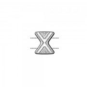 Cymbal - Terminal para cuentas Chevron Beads 11x9.5 mm Sostis Dorado oro fino x1