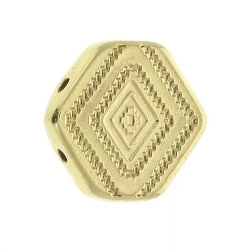 Cymbal - Terminal para cuentas Chevron Beads 11x12 mm Malliadiko Dorado oro fino x1