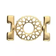 Platillo - Conector para cuentas Tila 25x15 mm Detis II Dorado x1