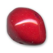 Redonda plana 26x19 mm Dark Red Coral x1