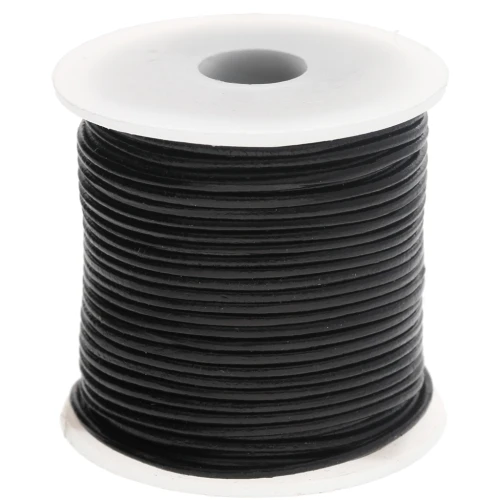 Cordón de cuero 1 mm Negro x 20 m