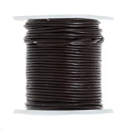 Cordón de cuero 1 mm - Marrón x20m