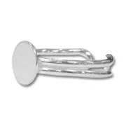 Anillo disco plano para niños  8 mm plateado x1