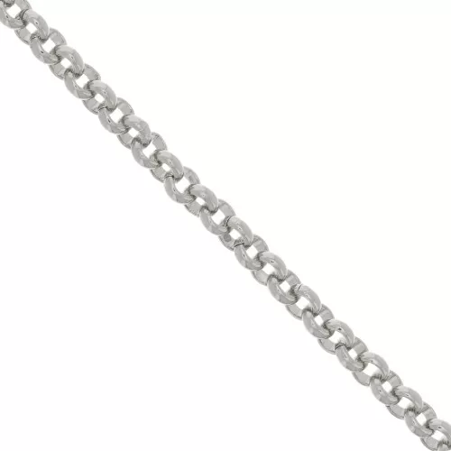 Cadena de aluminio 7.5 mm rodiado x1m