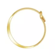 Aros aplanadas forma redonda a decorar 15 mm de Gold filled x2