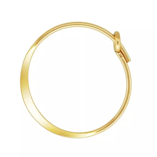 Aros aplanadas forma redonda a decorar 15 mm de Gold filled x2