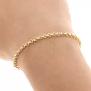 Cadena malla Jaseron 3.5 mm dorado x1m