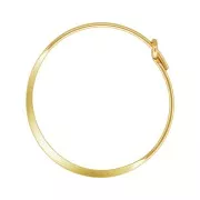 Aros aplanadas forma redonda a decorar 21 mm de Gold filled x2