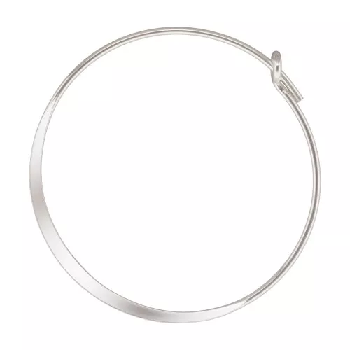 Aros pendientes forma redondas a decorar 25 mm de Plata 925 x2