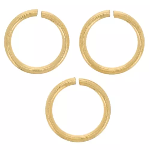 Anillas abiertas 6x0.7 mm Acero inoxidable Dorado 316L x10