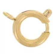 Cierre de reasa 8 mm con anillo cerrado Acero inoxidable Dorado 316L x1
