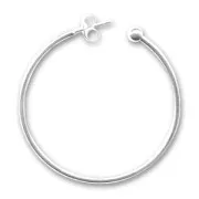 Criollas bola 40 mm Chapado en plata fina x2