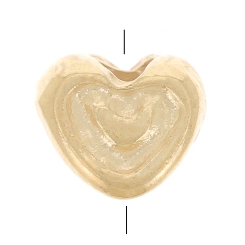 Corazones 5 mm dorado con oro fino x8