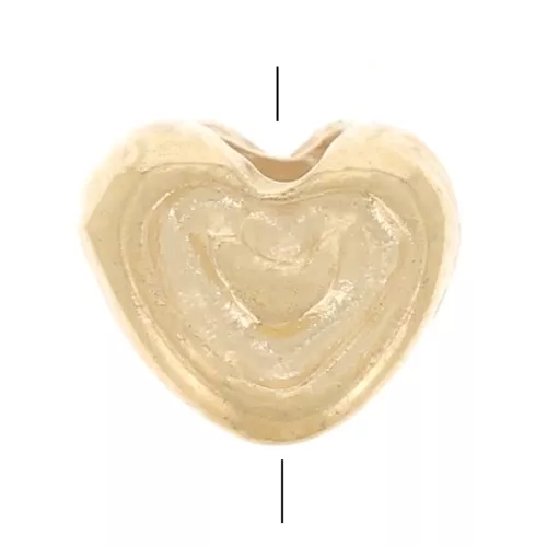 Corazones 5 mm dorado con oro fino x8