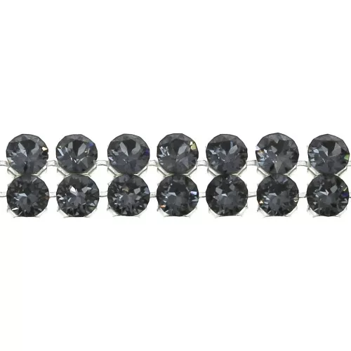 PureCrystal Crystal Mesh 40001 2 filas 5.3 mm Crystal Silver Night x5cm