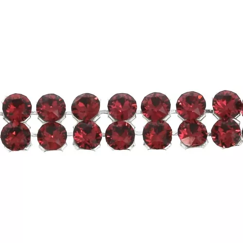 PureCrystal Crystal Mesh 40001 2 filas 5.3 mm Scarlet x5cm