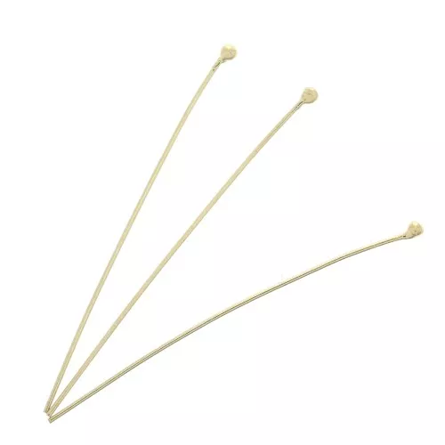 Bastón de cabeza bola 38x0,5 mm - Gold filled x10