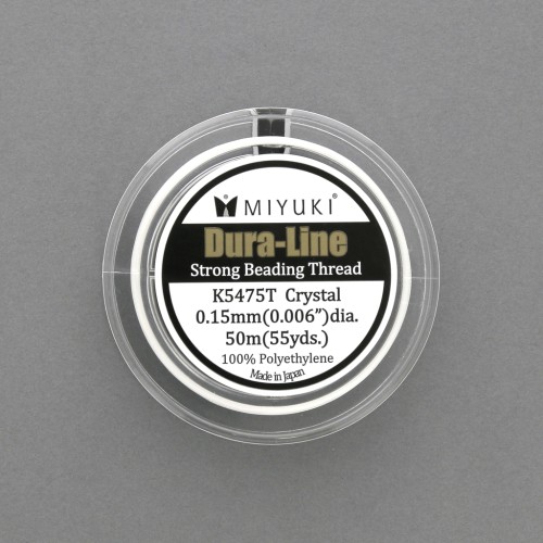 Miyuki Dura-Line fil nylón trenzado 0.15 mm Crystal x50 m