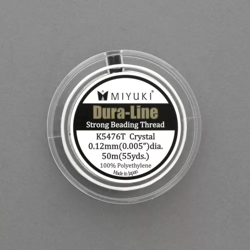 Miyuki Dura-Line fil nylón trenzado 0.12 mm Crystal x50 m