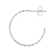 Pendientes aros diamantados a decorar 25 mm  De Plata 925 x2