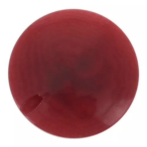 Cuenta de Tagua redonda aplanada 20 mm - Granate x1