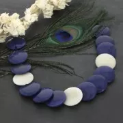 Cuenta de Tagua redonda aplanada 20 mm - Marrón x1