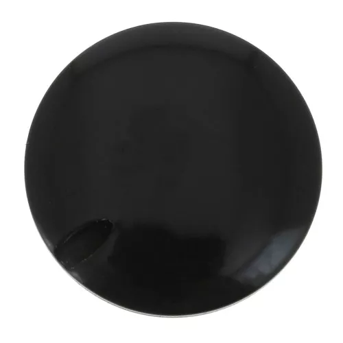 Cuenta de Tagua redonda aplanada 20 mm - Negro x1