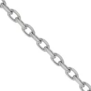 Cadena malla Forçat 2 mm de Acero inoxidable  316L x1m