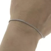 Cadena malla Gourmette 2.15 mm de Acero inoxidable  316L x1m